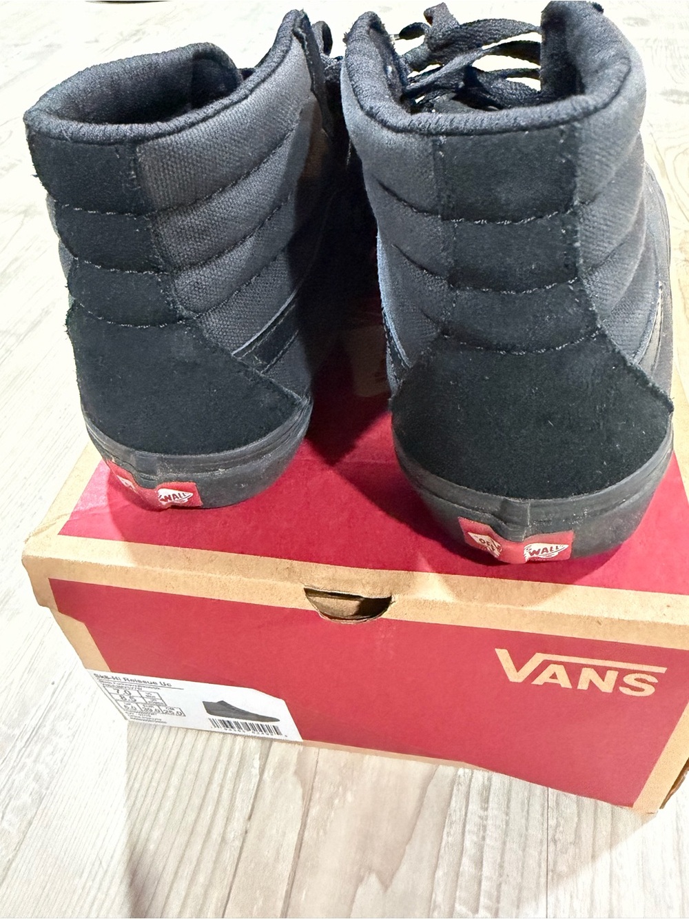 Vans Black Sk8-Hi Top Sneakers, Size 8.5 - Picture 4 of 7